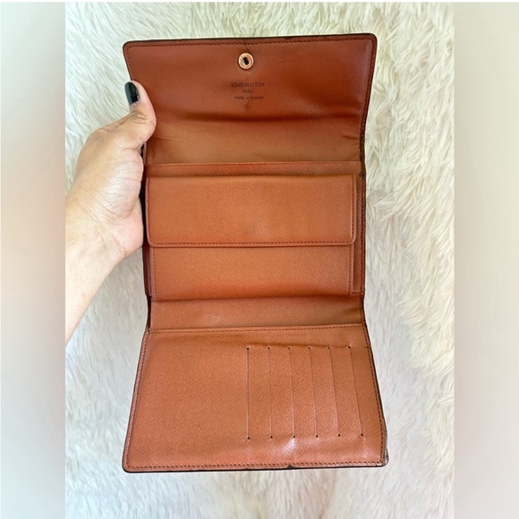 💃LOUIS VUITTON Monogram Porte Tresor Trifold Wallet Brown - Picture 11 of 13
